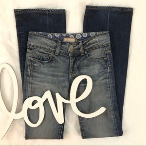 Paige blue washed boot cut Denim jeans size 0